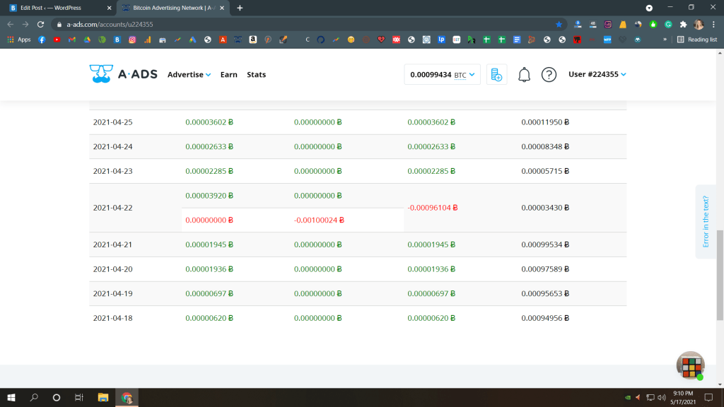 A-ads.com Payment Proof