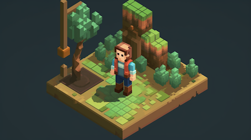 2d isometric character example