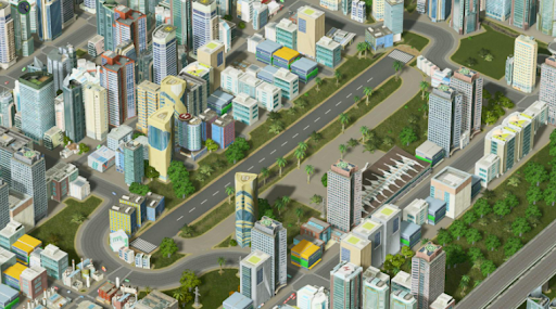 Cities Skylines example of isometric 2d game view