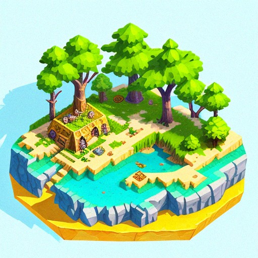 Isometric 2d Island Survival game