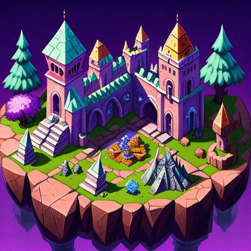 isometric 2d game magical world